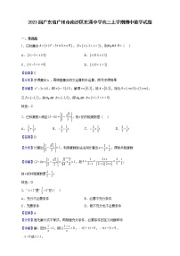 2023届广东省广州市南沙区东涌中学高三上学期期中数学试题（解析版）