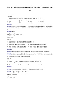 2023届江西省抚州市金溪县第一中学高三上学期11月段考数学（理）试题（解析版）