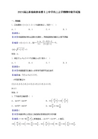 2023届江苏省南京市第十三中学高三上学期期中数学试题（解析版）
