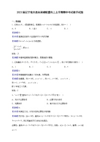 2023届辽宁省大连市滨城联盟高三上学期期中考试数学试题（解析版）