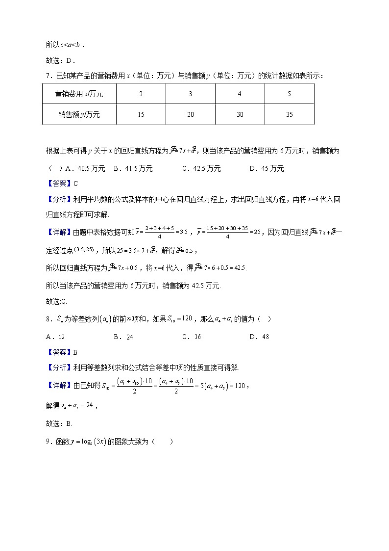 2023届西藏林芝市第二高级中学高三上学期第二次月考数学（理）试题（解析版）第3页