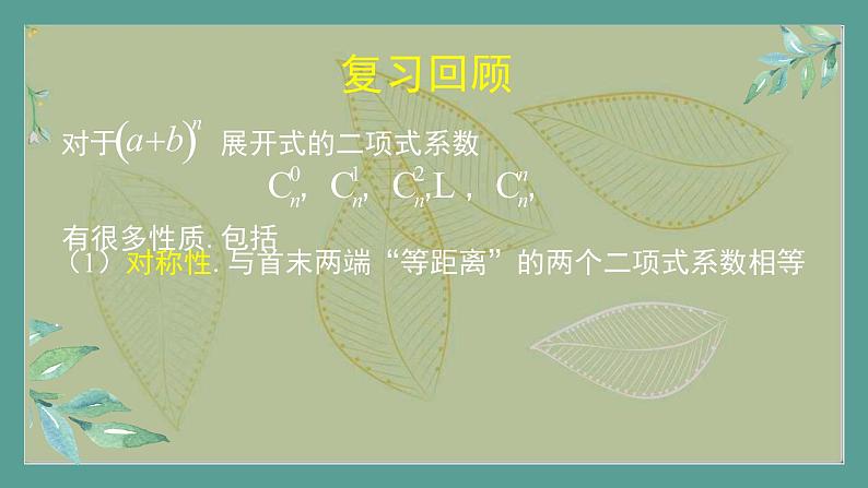 高中数学选择性必修3 精品同步课件  12  二项式定理的习题课06