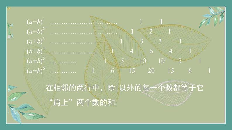 高中数学选择性必修3 精品同步课件  11  “杨辉三角”与二项式系数的性质第7页