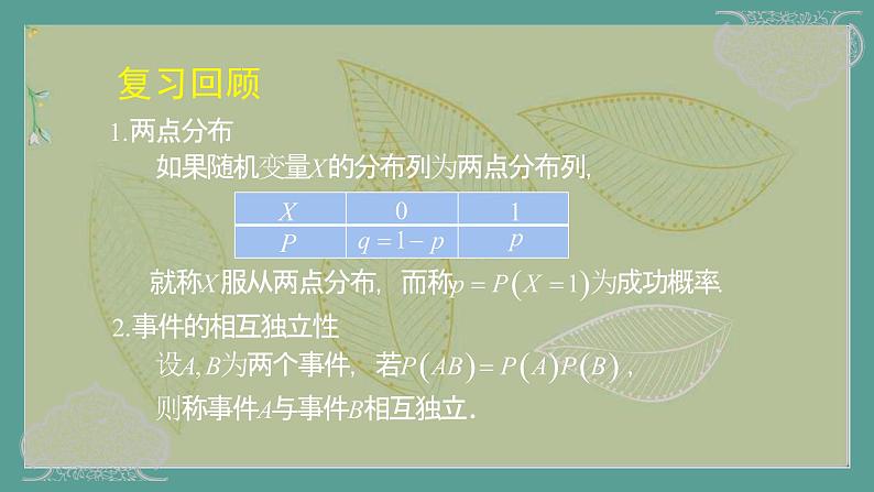 高中数学选择性必修3 精品同步课件  16   独立重复试验与二项分布第2页