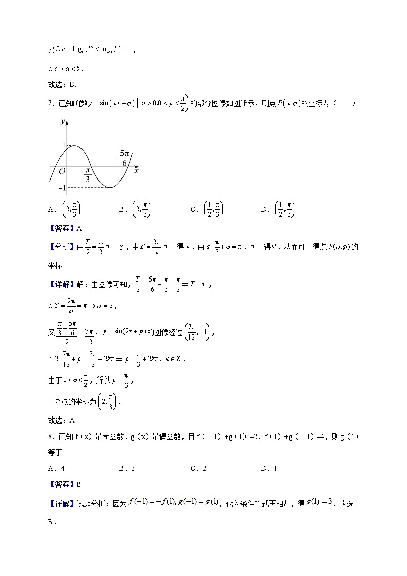 2021-2022学年新疆伊宁市第八中学校高一上学期期末考试数学试题（解析版）第3页