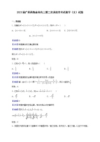2023届广西邕衡金卷高三上第二次适应性考试数学（文）试题（解析版）