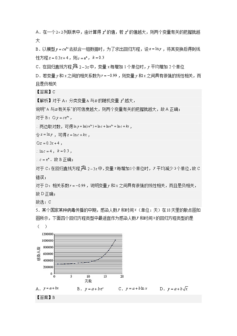 重难点33  变量间的相关关系、统计案例—2023年高考数学【热点·重点·难点】专练（全国通用）（解析版）第3页