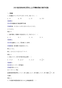 2023届北京市密云区高三上学期阶段练习数学试题（解析版）