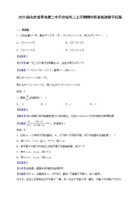 2023届山东省青岛第二中学分校高三上学期期中质量检测数学试题（解析版）