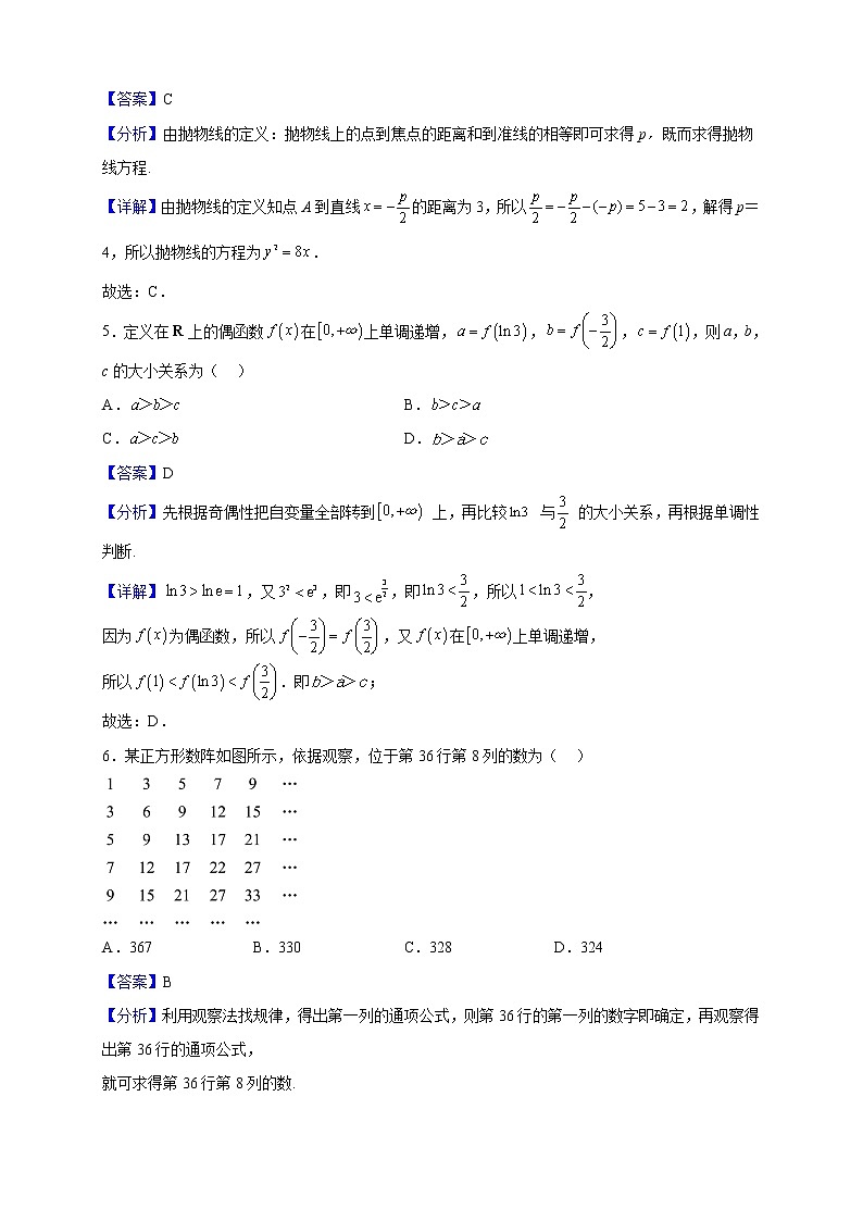 2023届河南省洛阳市普高联考高三上学期测评（三）数学（文）试题（解析版）第2页