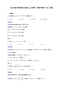 2023届广西贵港市百校高三上学期11月联考数学（文）试题（解析版）