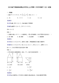 2023届广西桂林市第五中学高三上学期11月月考数学（文）试题（解析版）