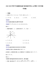 2022-2023学年广东省惠州市龙门县高级中学高二上学期11月月考数学试题（解析版）