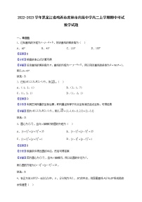 2022-2023学年黑龙江省鸡西市虎林市高级中学高二上学期期中考试数学试题（解析版）