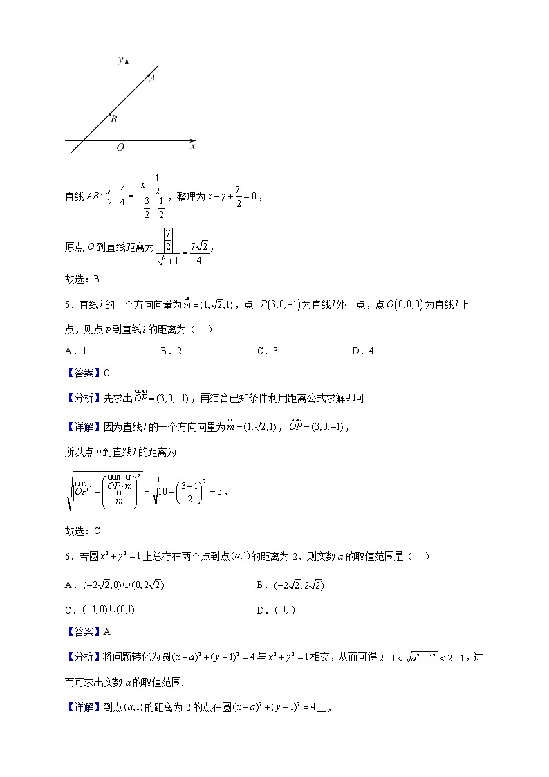 2022-2023学年山东省青岛第五十八中学高二上学期期中数学试题（解析版）第3页