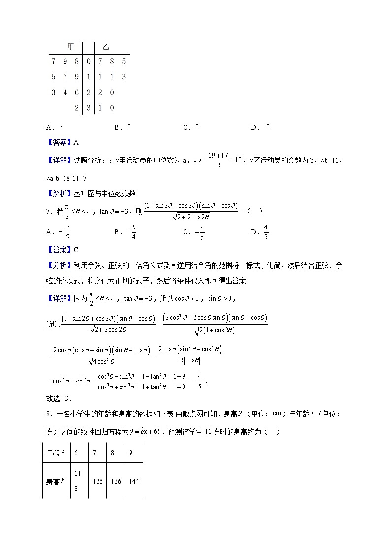 2022-2023学年陕西省榆林市府谷中学高二上学期第一次月考数学（文）试题（解析版）03