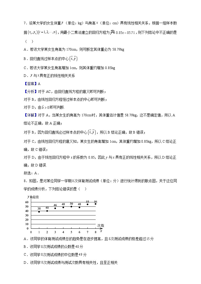 2022-2023学年四川省成都市简阳市阳安中学高二上学期12月月考数学（文）试题（解析版）03
