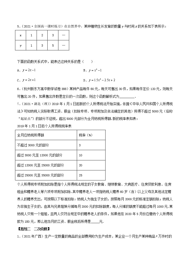 3.4 函数的应用（一）（精练）（原卷版）第2页