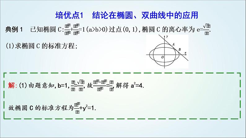 2023届高考数学二轮复习专题六解析几何培优提能圆锥曲线中二级结论的应用课件05