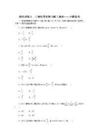 2023届高考数学二轮复习强化训练5三角恒等变换与解三角形作业含答案