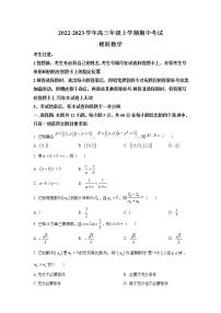 河南省安阳市2023届高三数学（理）上学期期中考试试卷（Word版附答案）