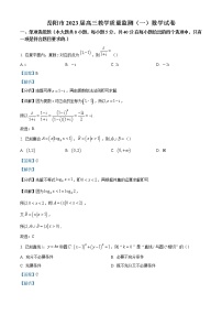 精品解析：湖南省岳阳市2023届高三上学期教学质量监测(一)数学试题（解析版）