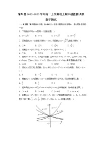 2022-2023学年黑龙江省大庆市肇州县高一上学期线上期末模拟测试数学试题（含答案）