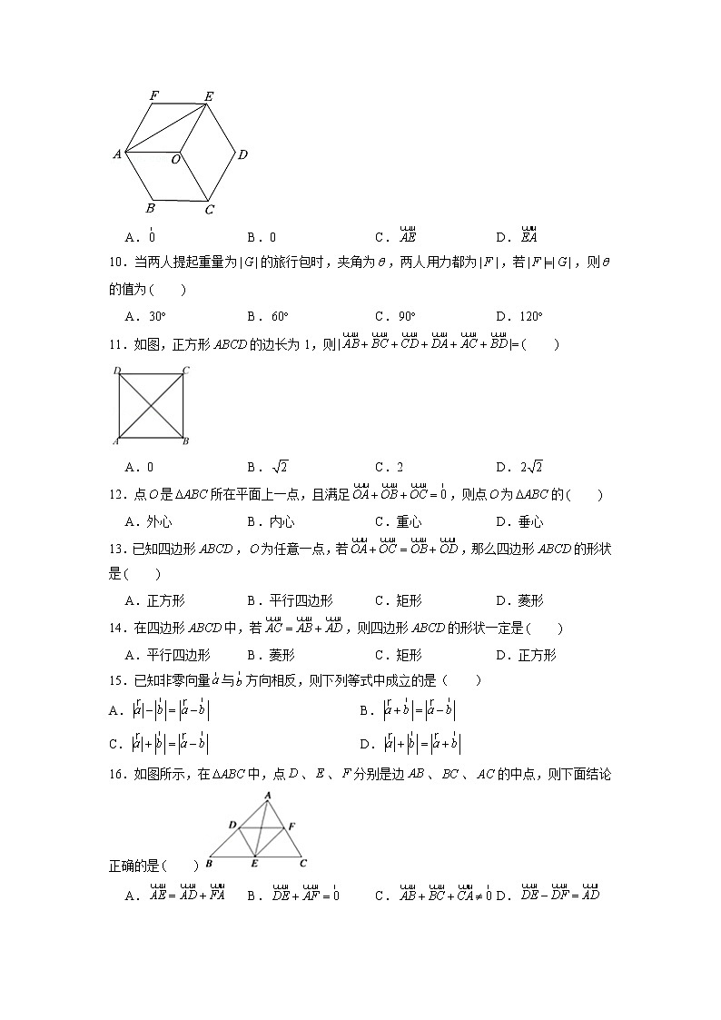 第02练 平面向量的加、减法运算 -高一数学下学期考点精讲+精练(人教A版2019必修第二册)02
