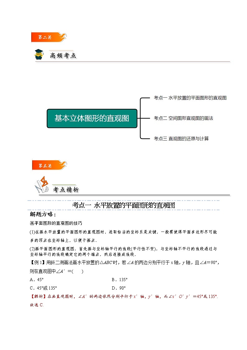 第02讲 基本立体图形的直观图 -高一数学下学期考点精讲+精练(人教A版2019必修第二册)03
