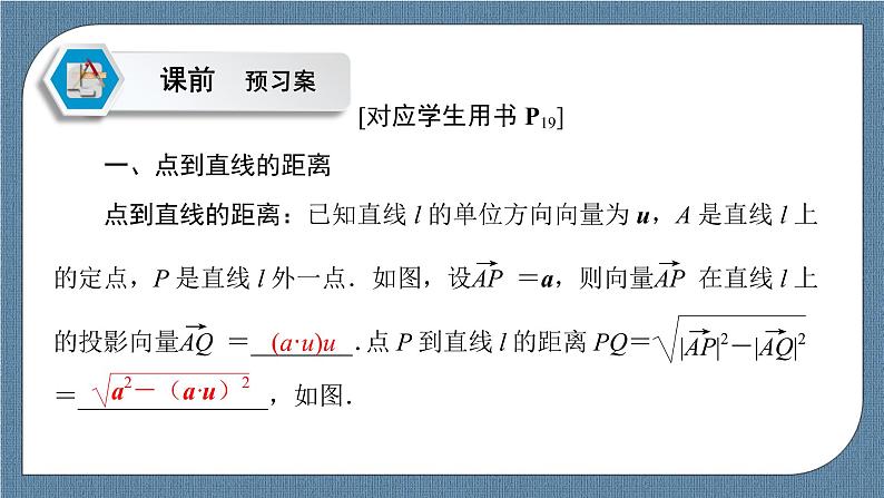 1.4.2 第1课时 用空间向量研究距离问题 -【优化指导】新教材高中数学选择性必修第一册（人教A版2019）（课件+练习）05