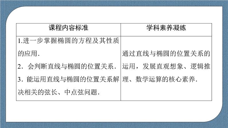 3.1.2 第2课时 直线与椭圆的位置关系 -【优化指导】新教材高中数学选择性必修第一册（人教A版2019）（课件+练习）03