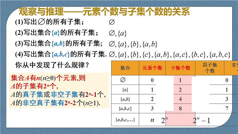 1.2 集合间的基本关系高一数学课件（人教A版2019必修第一册)07