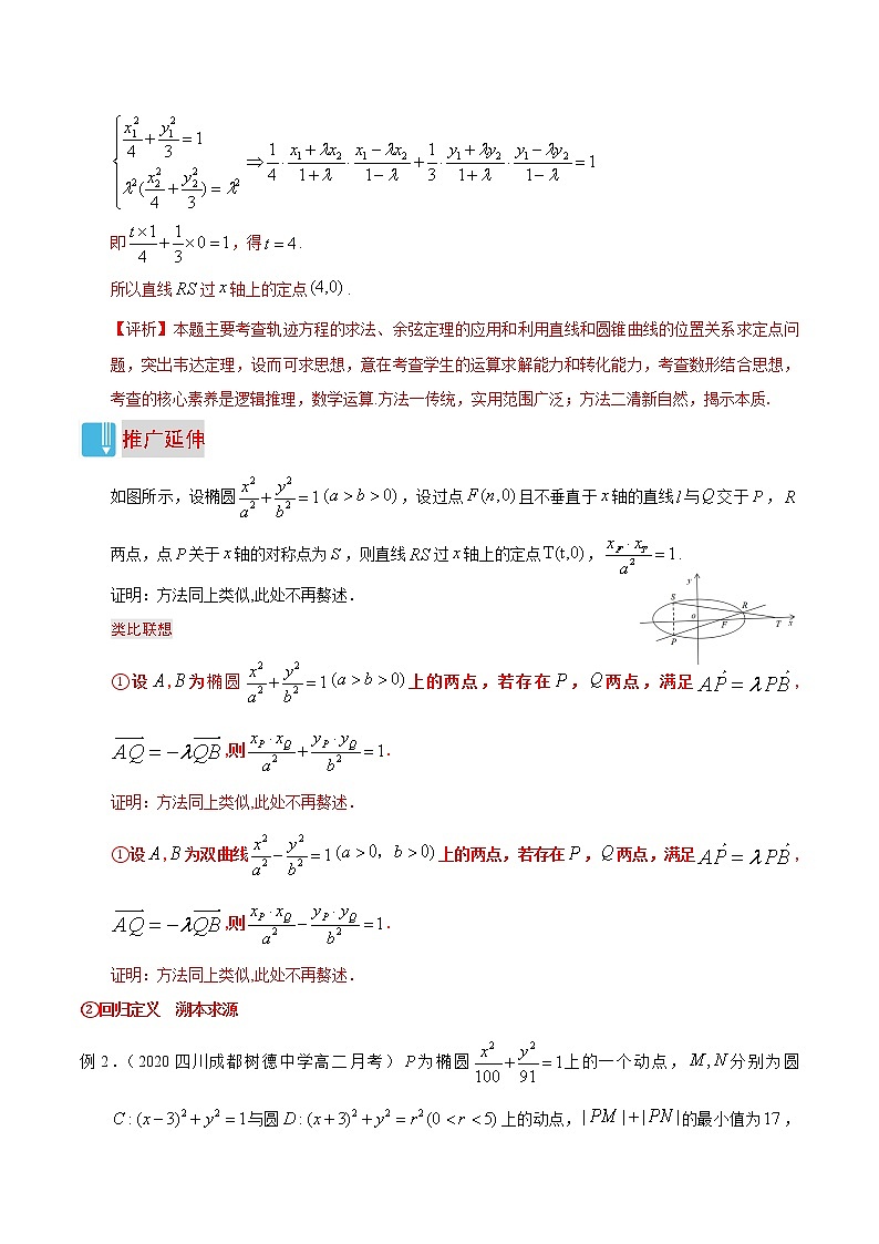 专题04 圆锥曲线中优化运算策略分析（文）（解析版）第3页