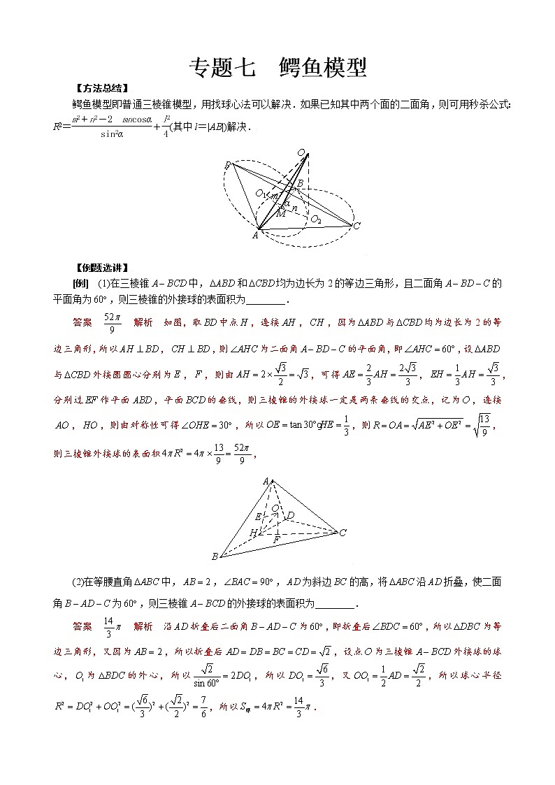 专题七 鳄鱼模型(解析版)第1页