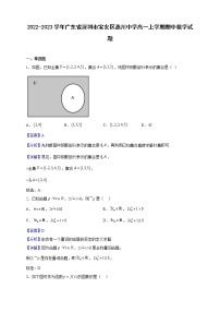 2022-2023学年广东省深圳市宝安区燕川中学高一上学期期中数学试题（解析版）