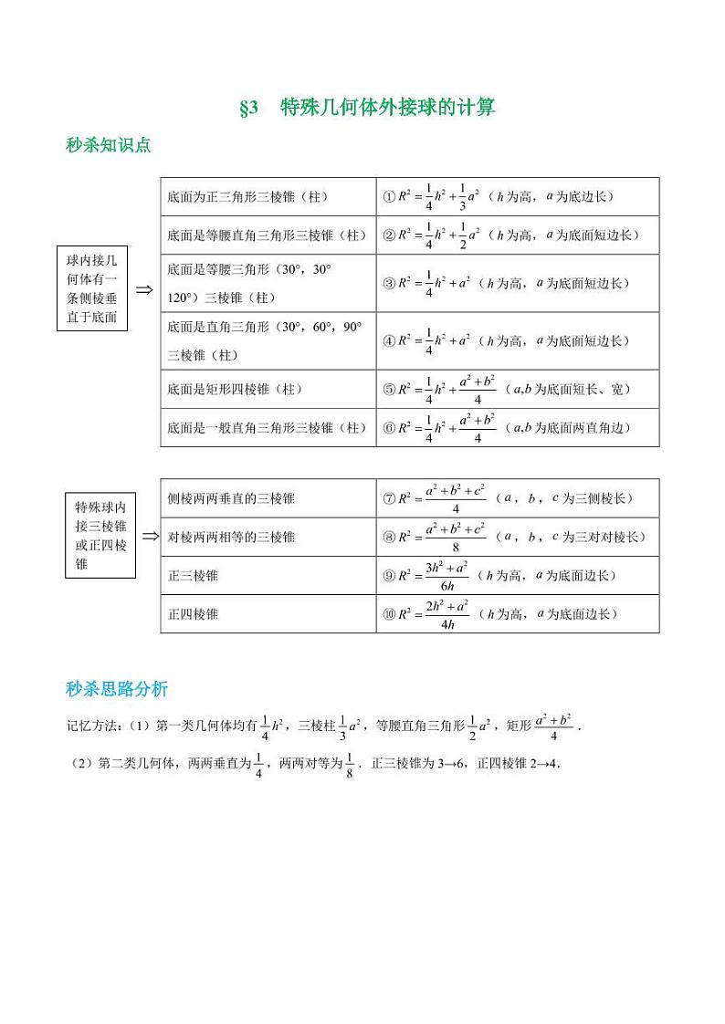 第三招特殊几何外接球  (学生版)第1页