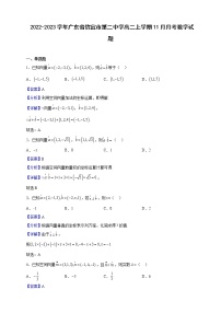 2022-2023学年广东省信宜市第二中学高二上学期11月月考数学试题（解析版）