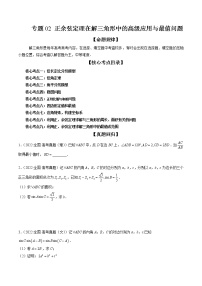 2023高考数学二轮专题复专题02 正余弦定理在解三角形中的高级应用与最值问题（精讲精练）（解析版）