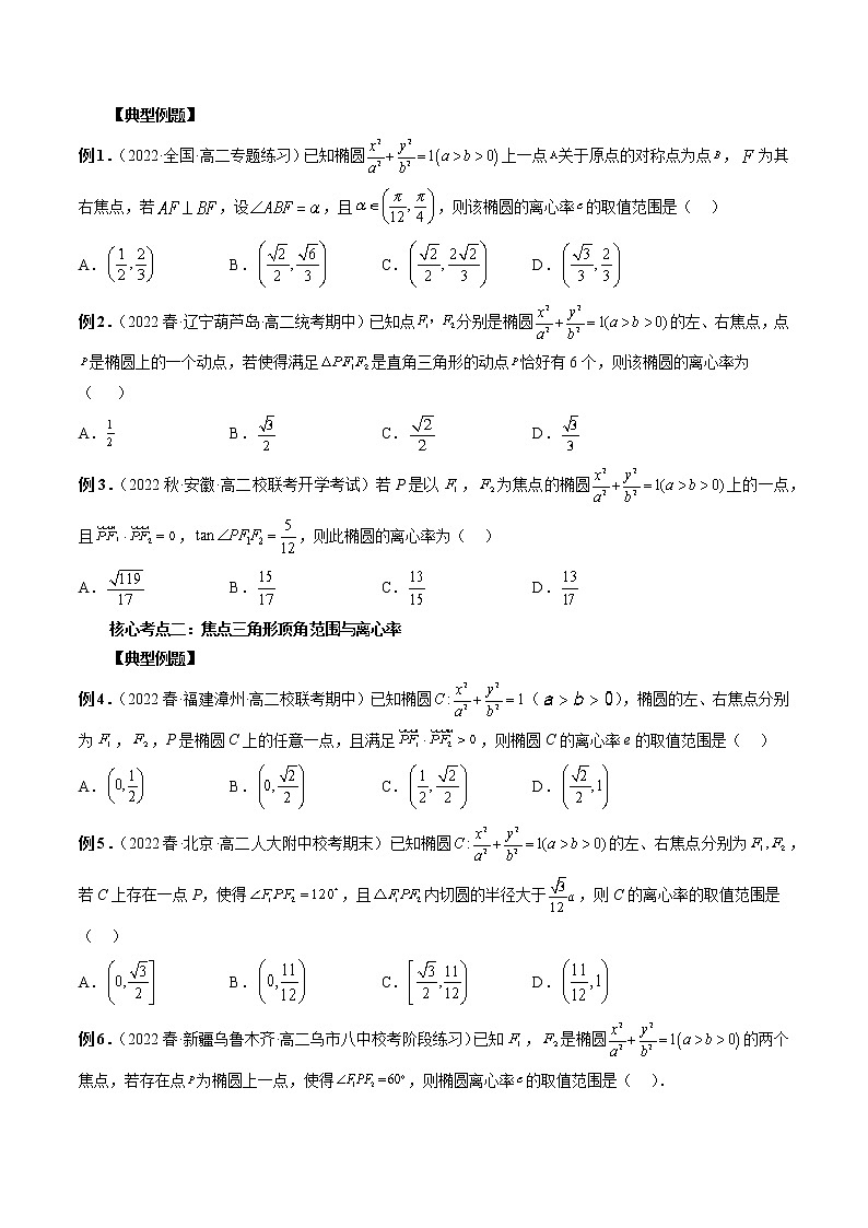专题11 离心率问题速解（精讲精练）（原卷版）第3页