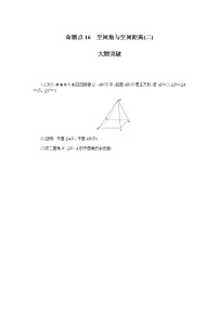 高考数学二轮复习专项分层特训命题点16空间角与空间距离(二)含答案