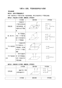2023高考数学二轮复习专题31 直线、平面垂直的判定与性质（解析版）