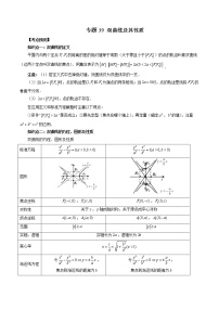 2023高考数学二轮复习专题39 双曲线及其性质（解析版）