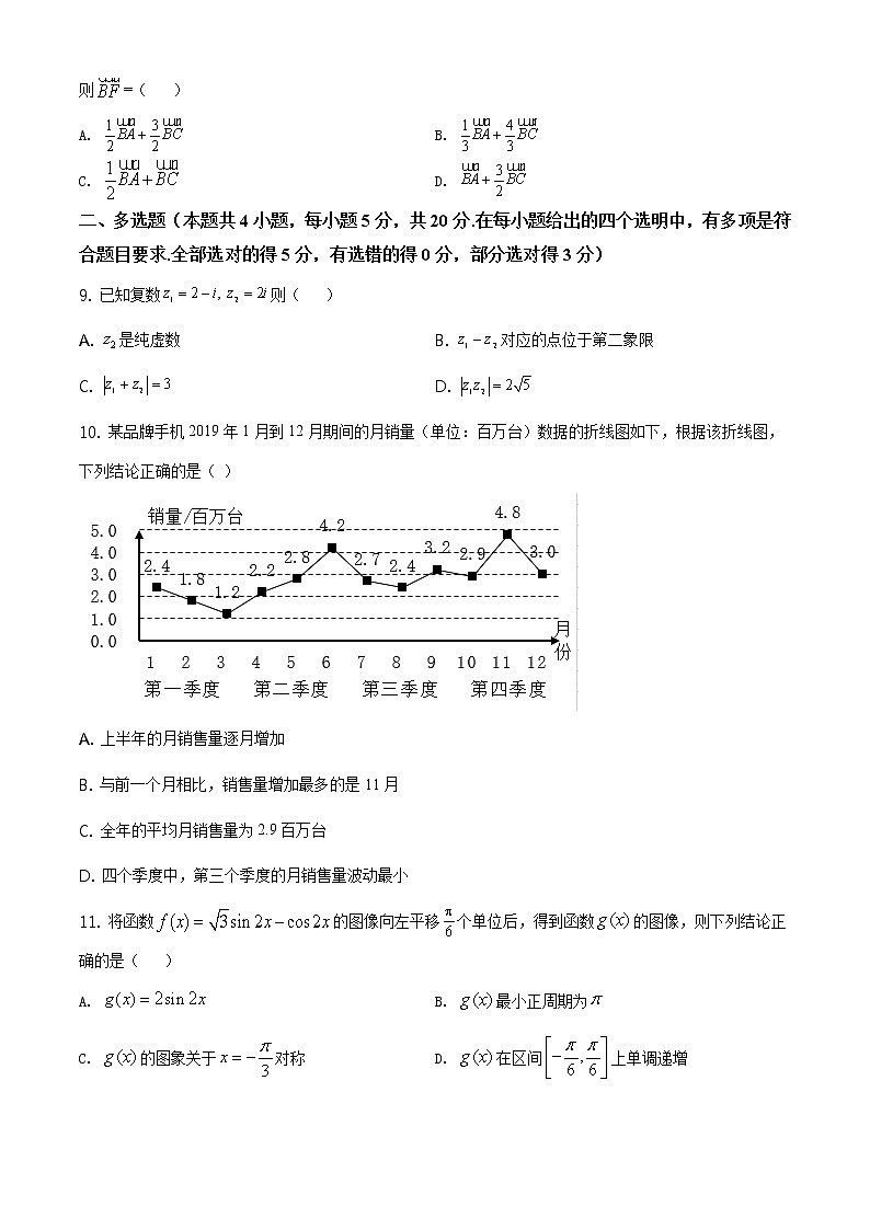 精品解析：海南省临高中学2019-2020学年度高一下学期期末考试数学试题02