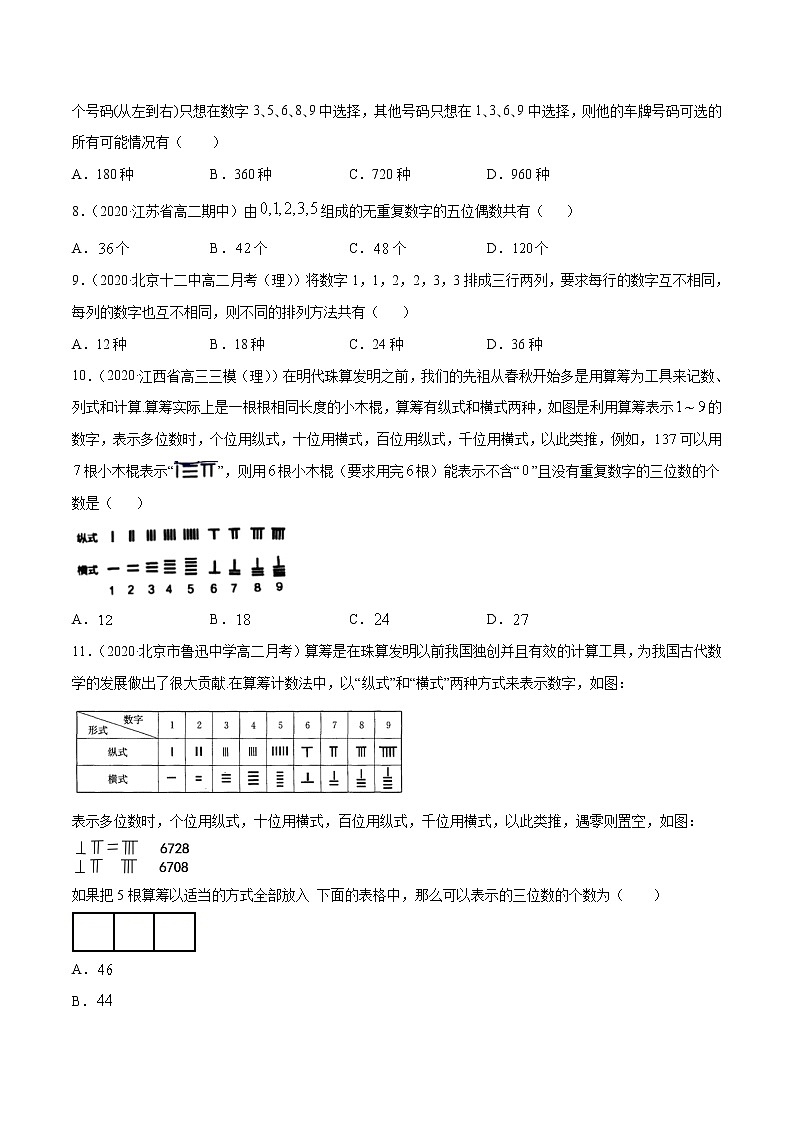 专题26 分类加法计数原理与分步乘法计数原理（原卷版）第2页