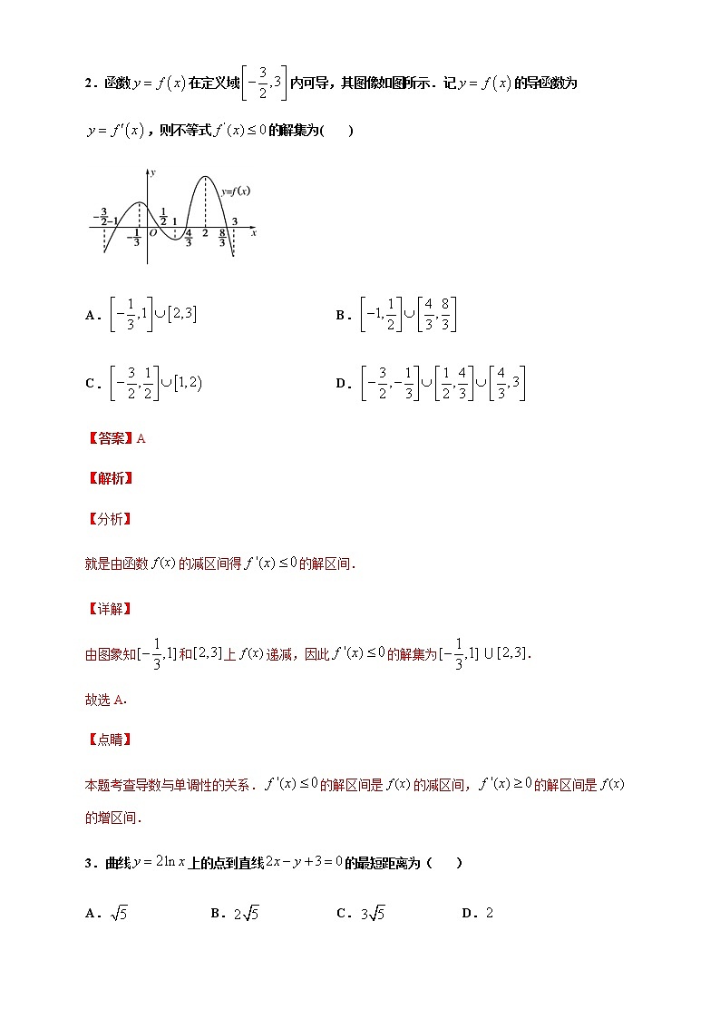 第五章 一元函数的导数及其应用单元测试（提升卷）-2020-2021学年高二数学新教材单元双测卷（人教A版2019选择性必修第二册）02