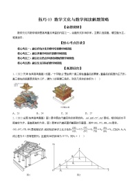2023届数学二轮复习讲练测 技巧03 数学文化与数学阅读解题策略