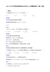 2021-2022学年陕西省渭南市白水县高二上学期期末数学（理）试题（解析版）