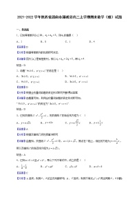 2021-2022学年陕西省渭南市蒲城县高二上学期期末数学（理）试题（解析版）