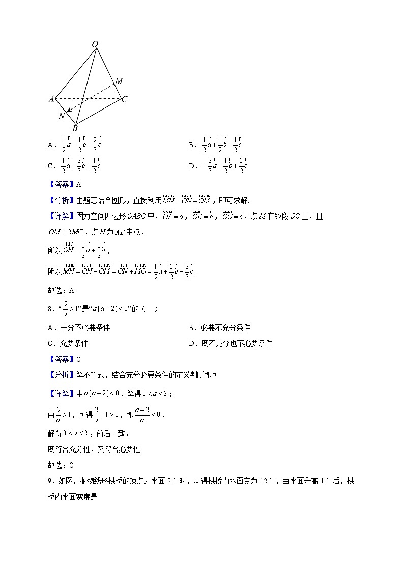 2021-2022学年陕西省渭南市蒲城县高二上学期期末数学（理）试题（解析版）03