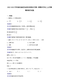 2022-2023学年湖北省武汉市华中师范大学第一附属中学高二上学期期末数学试题（解析版）